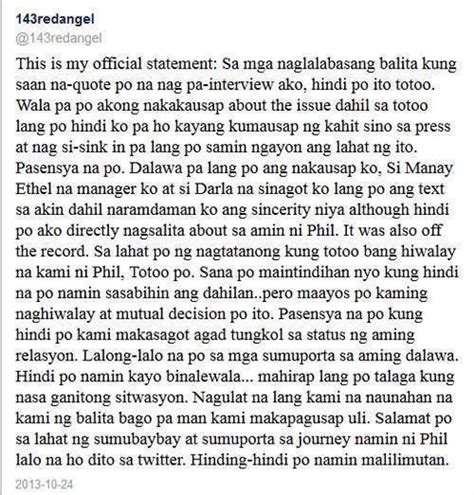 Angel Locsin posts statement about her breakup from .